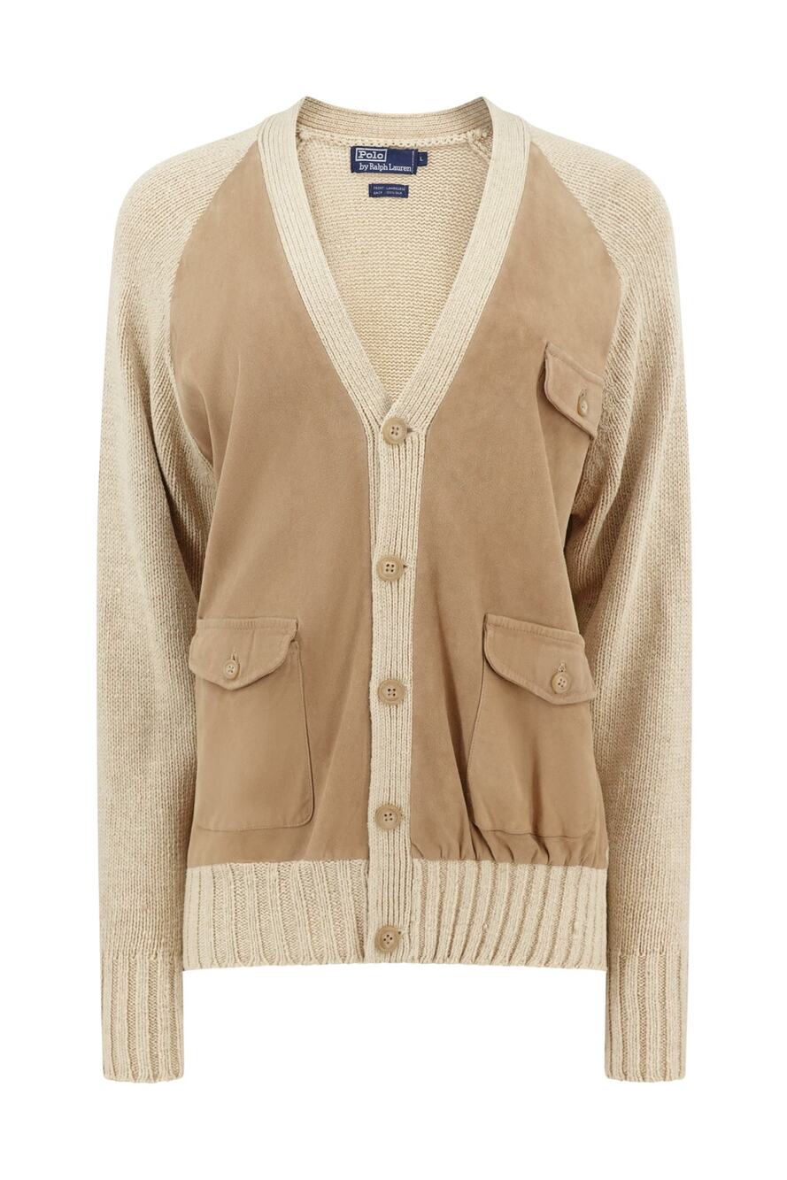 Ralph Lauren Vintage Polo Unisex 1989 Lambsuede & Silk Knit Cardigan
